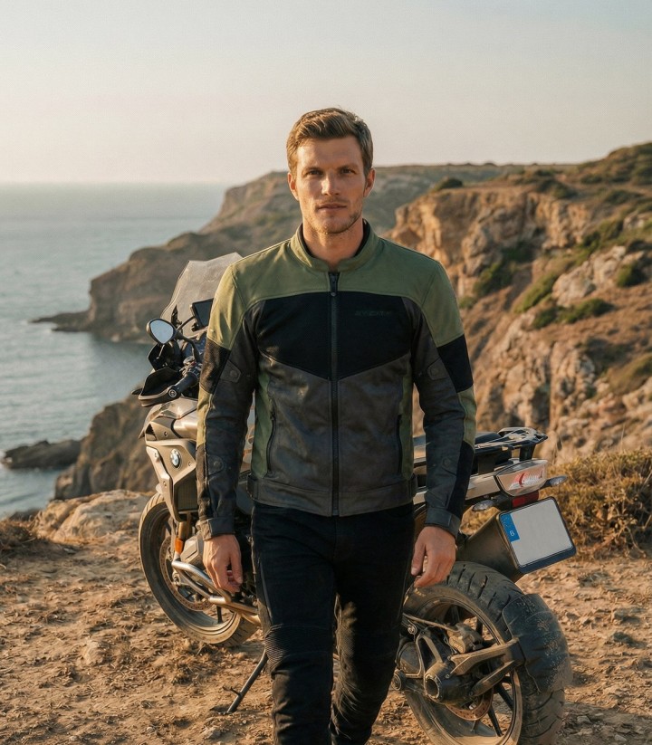 Chaqueta Moto Verano Hombre By City Luma Verde