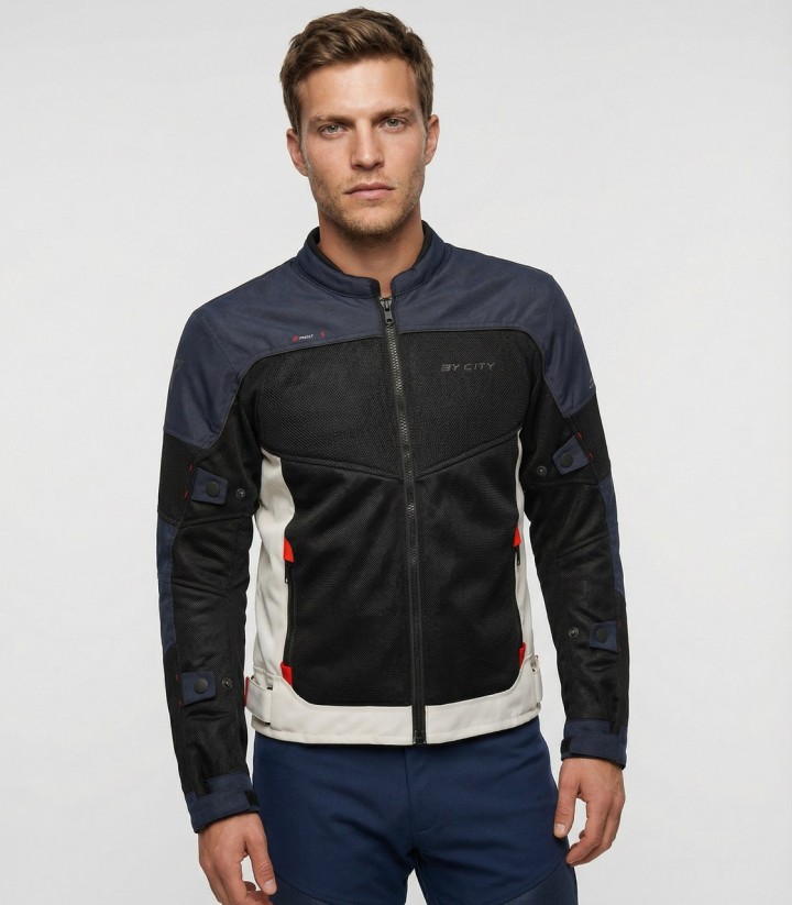 Chaqueta Moto Verano Hombre By City Luma Azul