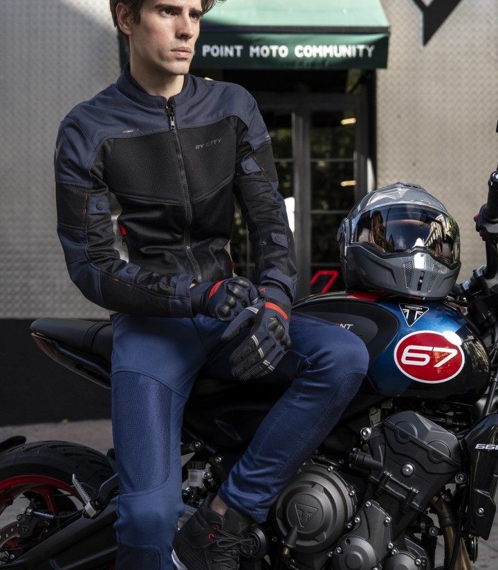Chaqueta Moto Verano Hombre By City Luma Azul