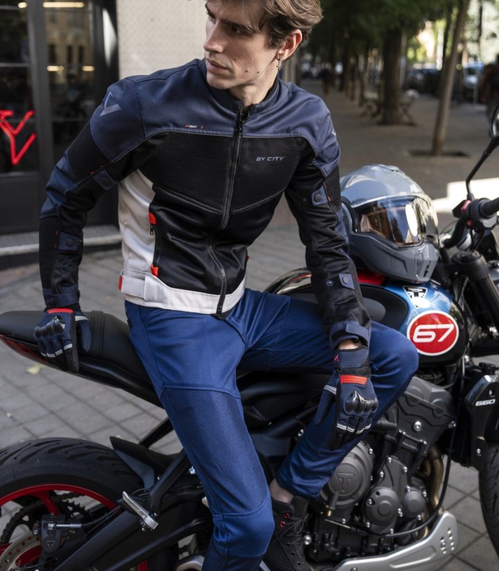 Chaqueta Moto Verano Hombre By City Luma Azul