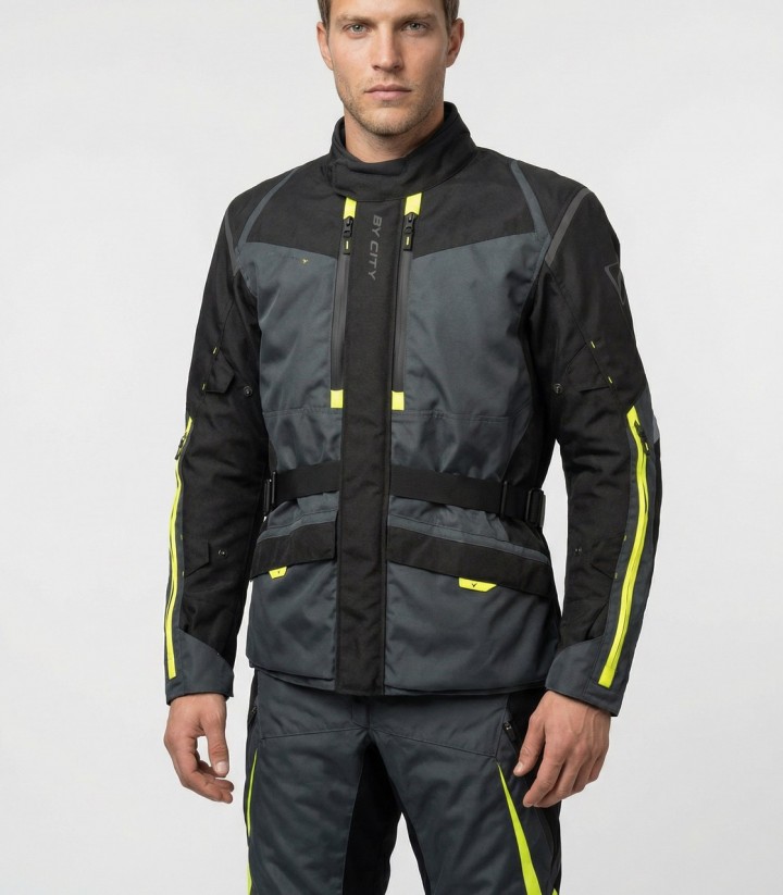 Chaqueta Moto Invierno Hombre By City K2 Verde