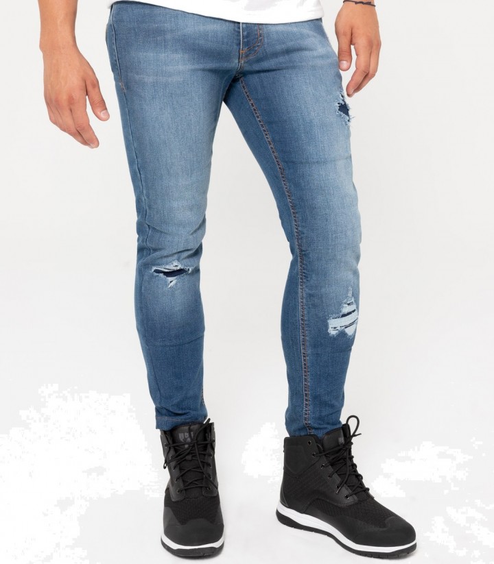 Pantalón Moto By City Soul Hombre en Azul
