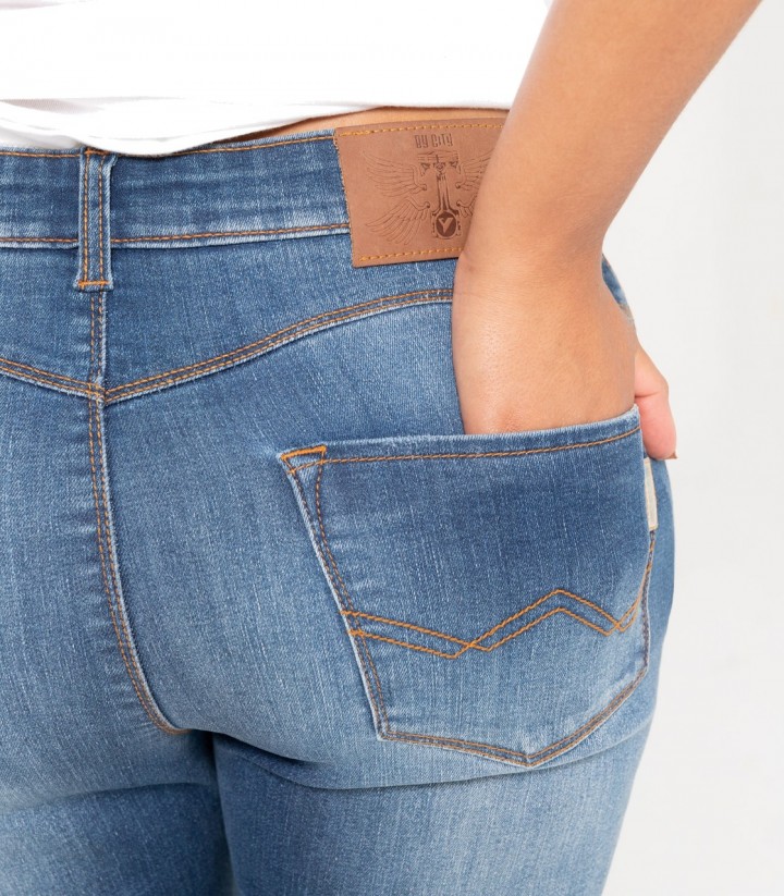 Pantalón Moto By City Soul Mujer en Azul