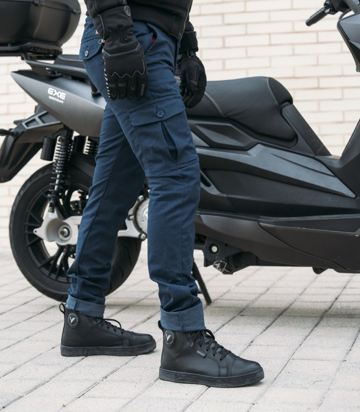 By City Army Men's Motorcycle Pants in Blue