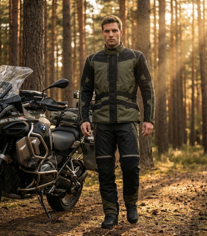 Pantalón Moto By City K2 Hombre en Verde Oscuro