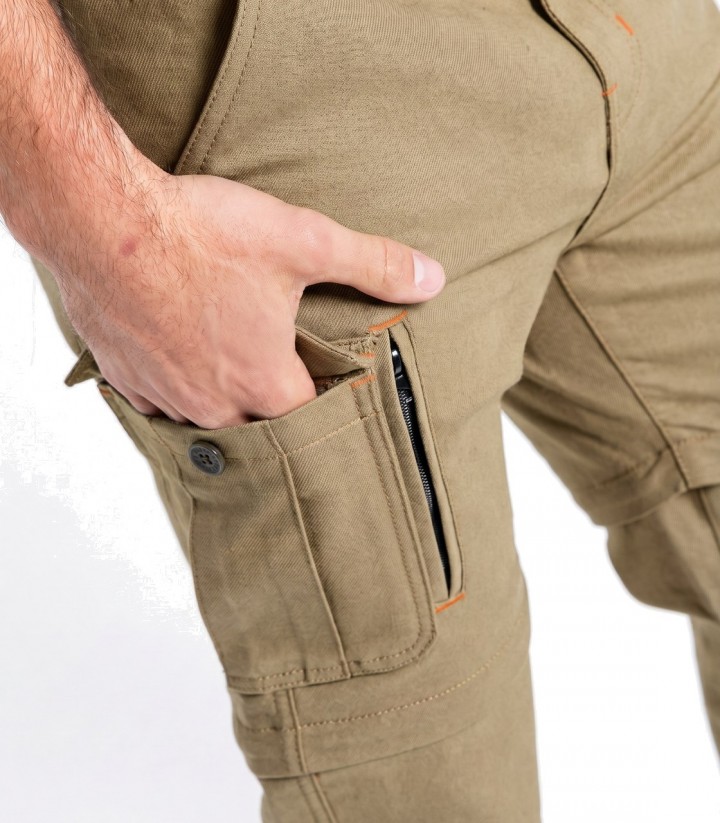 Pantalón Moto By City Air IV Hombre en Beige