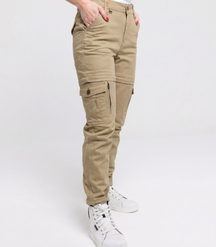 Pantalón Moto By City Air IV Mujer en Beige