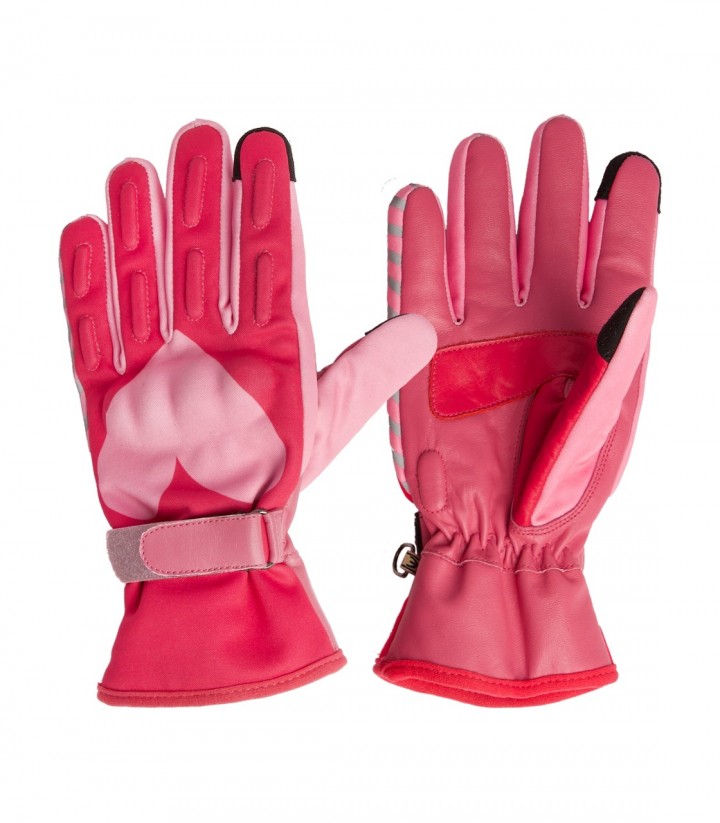 Guantes de Moto By City Agatha Ruiz de la Prada Vibra de Mujer Rosas