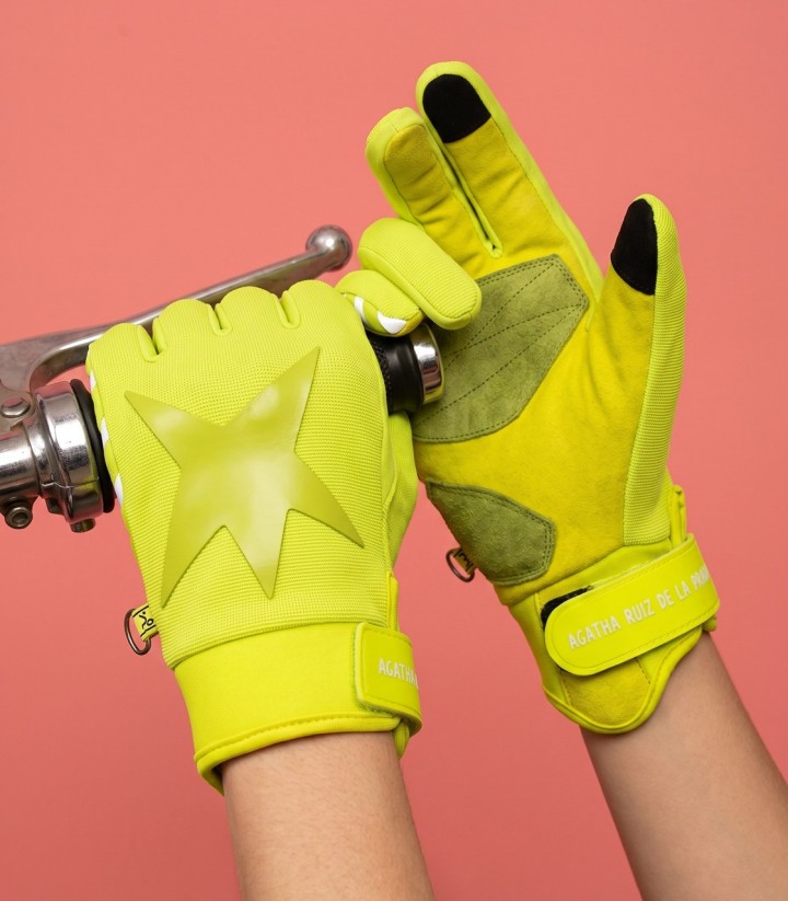 Guantes de Moto By City Agatha Ruiz de la Prada Fluor de Hombre Amarillos