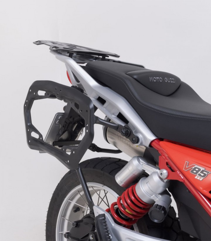 Maletas Laterales con Soporte DUSC Negras 33/41 L Moto Guzzi V85 Strada/TT (24) SW-MOTECH KFT.17.632.65001/B KFT.17.632.65001/B