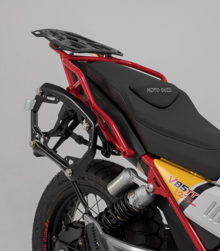 Maletas Laterales con Soporte DUSC Negras 33/41 L Moto Guzzi V85 TT (19-23) SW-MOTECH KFT.17.925.65001/B KFT.17.925.65001/B