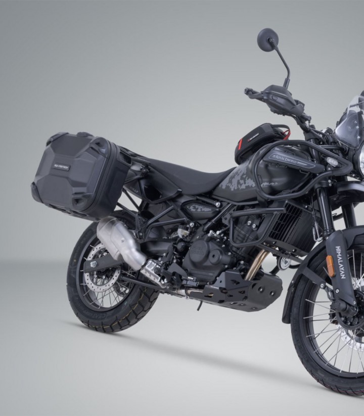 Seitenkoffer mit Träger DUSC Schwarz 33/33 L Royal Enfield Himalayan 450 Rally (25) SW-MOTECH KFT.41.620.65200/B