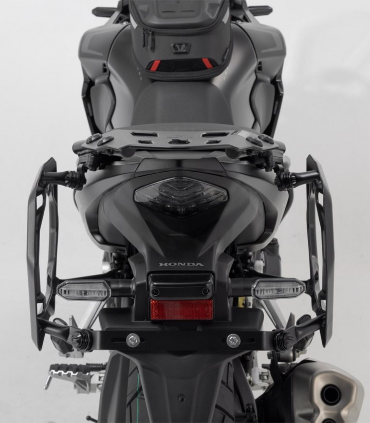 Maletas Laterales con Soporte AERO ABS Negras 25/25 L Honda CB500F/X (12-18), CBR500R (12-15), NX500/E-Clutch (23-26) SW-MOTE...
