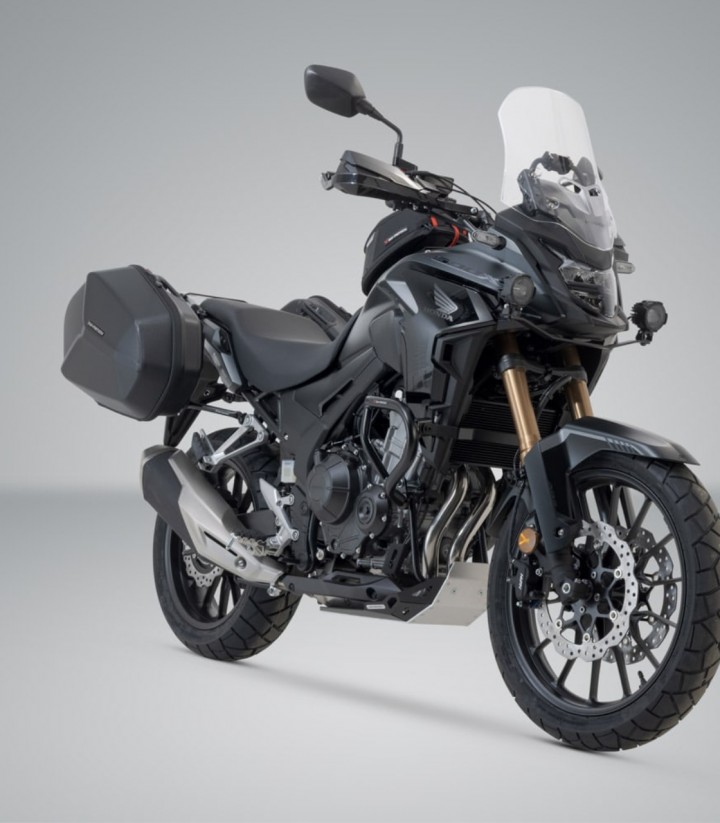 Maletas Laterales con Soporte AERO ABS Negras 25/25 L Honda CB500F/X (12-18), CBR500R (12-15), NX500/E-Clutch (23-26) SW-MOTE...