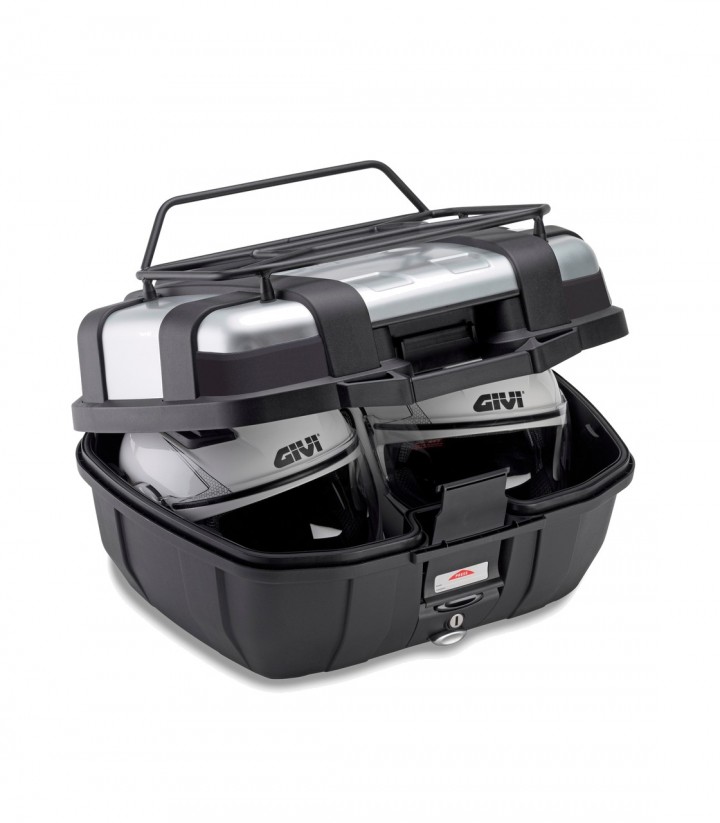 Maleta trasera Trekker 52 TRK52N color Negro y Aluminio de Givi
