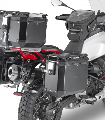 Portamaletas lateral ONE-FIT de fijación rápida Givi Trekker Outback MONOKEY® CAM-SIDE para Moto Guzzi V85 TT PLOR8203CAM