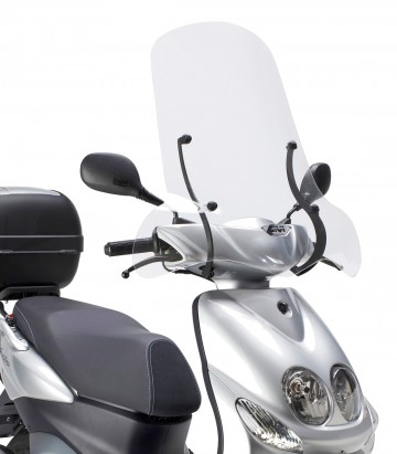 Parabrisas Transparente Givi 105A para Varios modelos de Aprilia, Honda, MBK, Peugeot, SYM y Yamaha