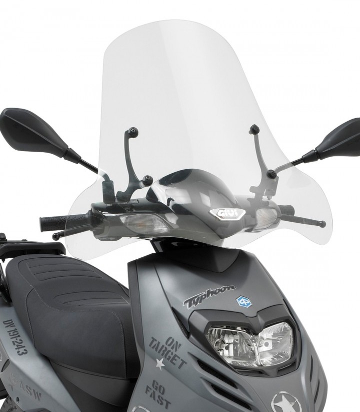 Parabrisas Transparente Givi 288A para Keeway RY6/RY8, Piaggio Typhoon, Yamaha Aerox R 50