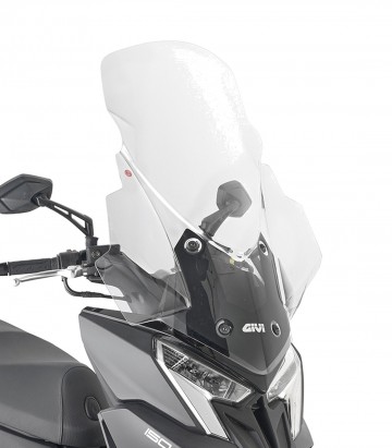 Kymco Dink R 125-150 TUNNEL / Dink 125-150 FLAT (23-25) GIVI Windscreen in Transparent 6121DT+D6121KIT