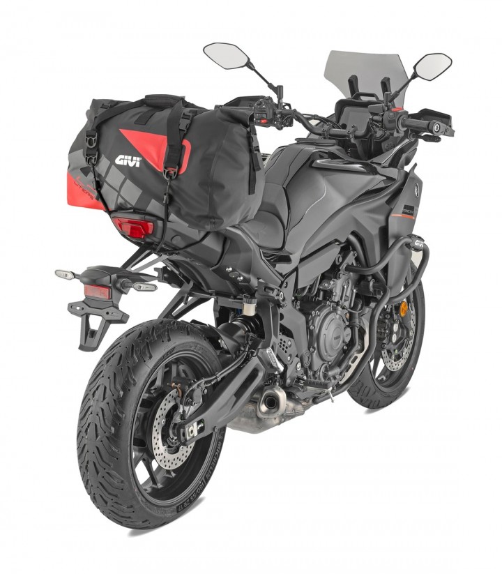 Bolsa Sillín 40 L EA115GRB GIVI de Correas en Gris y Rojo