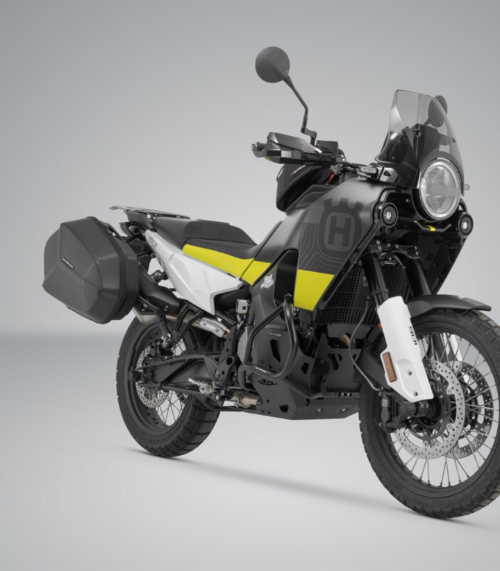 Seitenkoffer mit Träger AERO ABS Schwarz 25/25 L Husqvarna Norden 901 / Expedition (21/23) SW-MOTECH KFT.03.992.60100/B