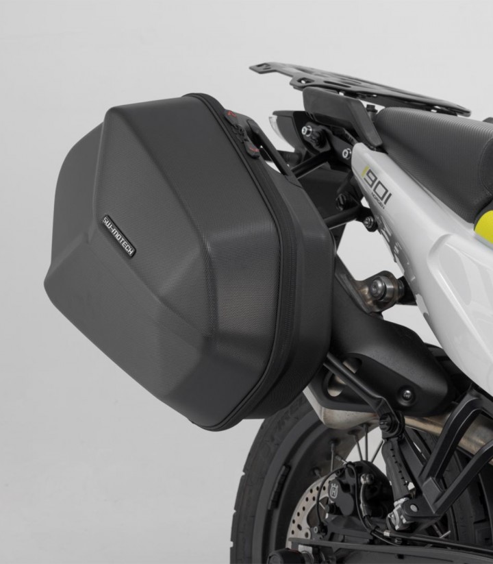 Maletas Laterales con Soporte AERO ABS Negras 25/25 L Husqvarna Norden 901 / Expedition (21/23) SW-MOTECH KFT.03.992.60100/B ...