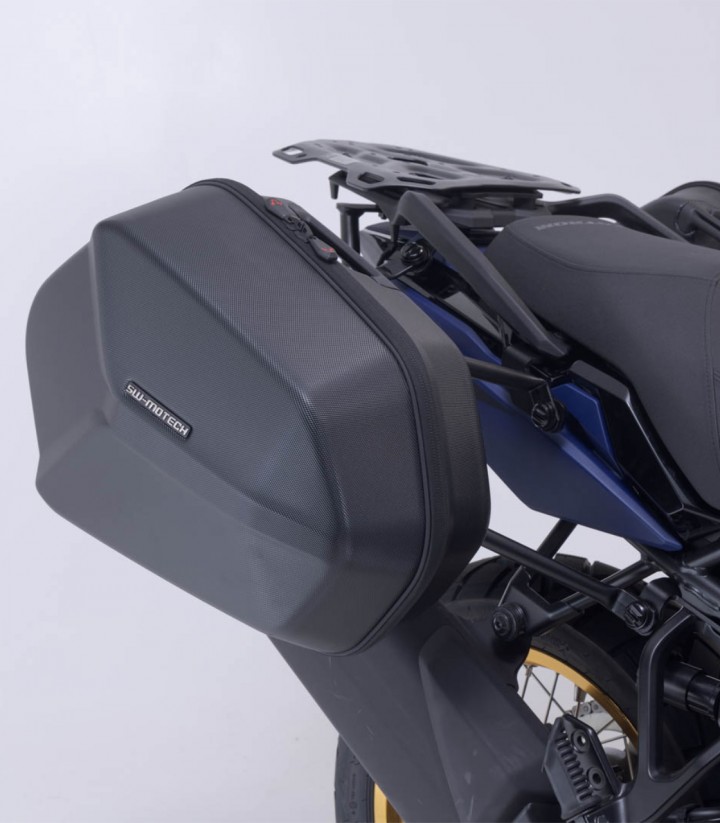SW-MOTECH AERO ABS 25/25 L Side Cases with Carrier for Suzuki V-Strom 800 (22) Black KFT.05.845.60100/B KFT.05.845.60100/B