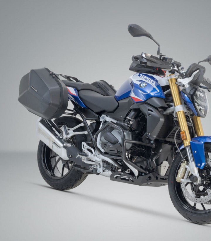 Maletas Laterales con Soporte AERO ABS Negras 25/25 L BMW R 1200 R/RS (14-18), R 1250 R (18-19), R 1250 RS (18-22) SW-MOTECH ...