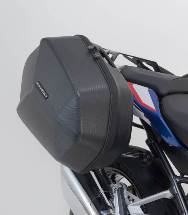 Maletas Laterales con Soporte AERO ABS Negras 25/25 L BMW R 1200 R/RS (14-18), R 1250 R (18-19), R 1250 RS (18-22) SW-MOTECH ...