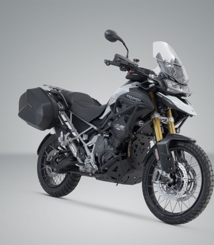 Maletas Laterales con Soporte AERO ABS Negras 25/25 L Triumph Tiger 1200 GT/Rally Pro (22) SW-MOTECH KFT.11.905.60102/B KFT.1...