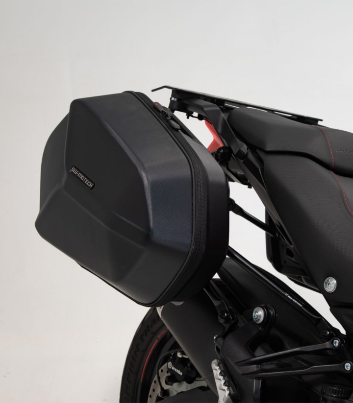 Maletas Laterales con Soporte AERO ABS Negras 25/25 L Ducati Multistrada 950/1200/V2 (15-24), 1200/1260 Enduro (16-21) SW-MOT...