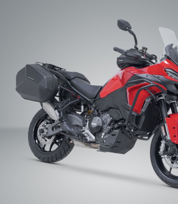SW-MOTECH AERO ABS 25/25 L Side Cases with Carrier for Ducati Multistrada V2 (24) Black KFT.22.807.60100/B KFT.22.807.60100/B