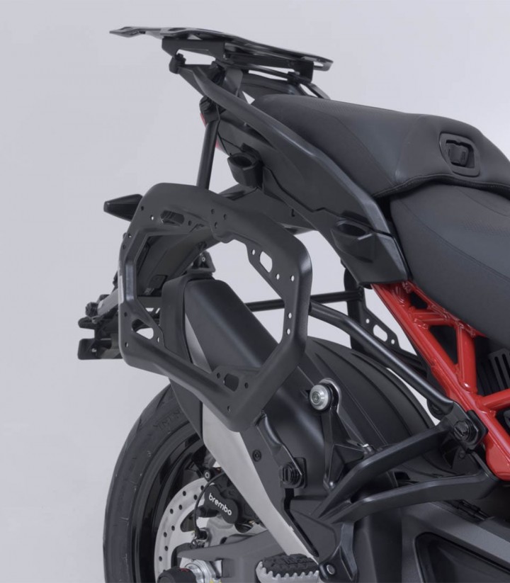 Maletas Laterales con Soporte AERO ABS Negras 25/25 L Ducati Multistrada V4 (20-24) SW-MOTECH KFT.22.822.60102/B KFT.22.822.6...