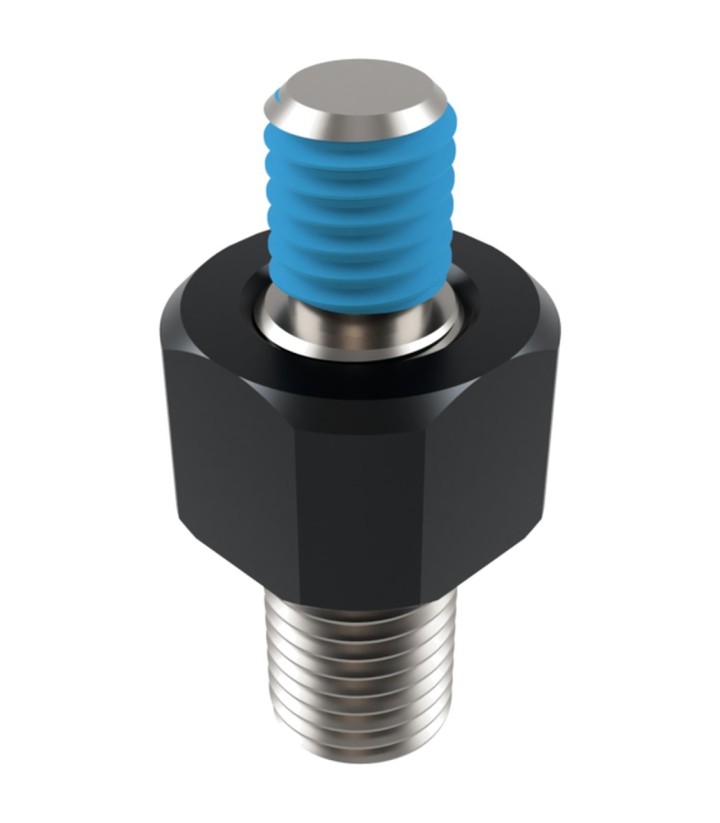 Adaptador de Retrovisor Highsider M10 x 1,25 a M8 en Negro