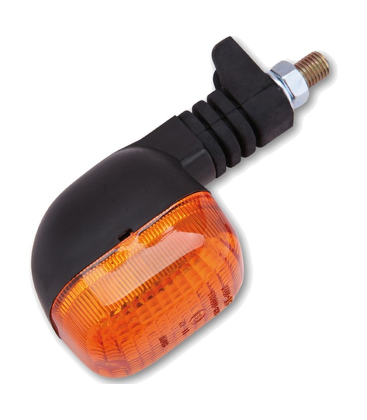 Intermitente Highsider Duc Style Negro con Cristal Naranja