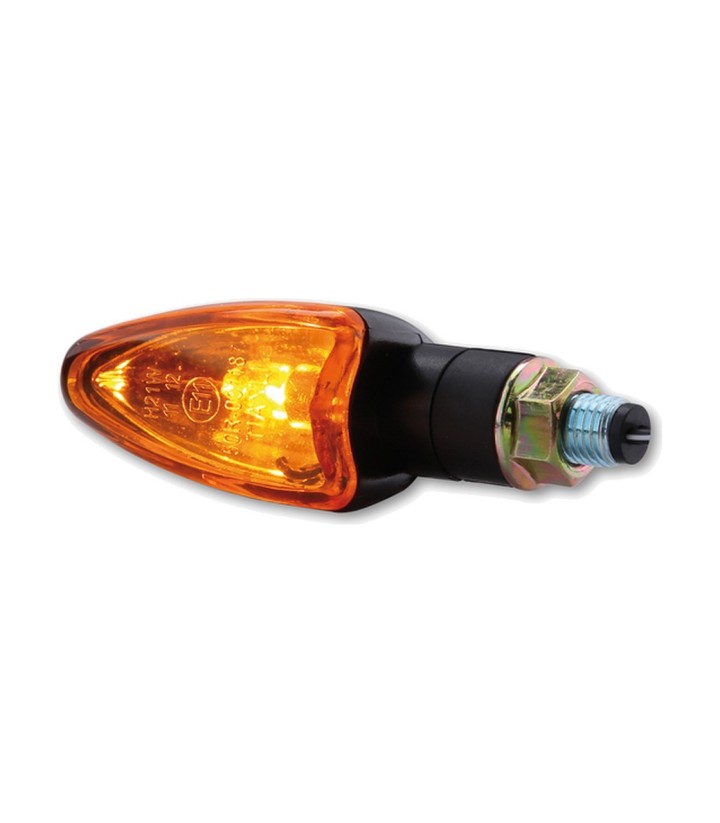 Intermitentes Highsider Arrow Mini Negro con Cristal Naranja