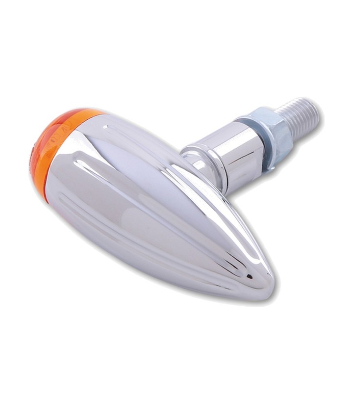 Highsider Turn Signals Micro-Bullet Chrome with Orange Lens