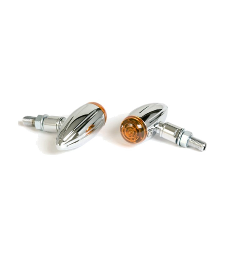 Intermitentes Highsider Micro-Bullet Cromado con Cristal Naranja
