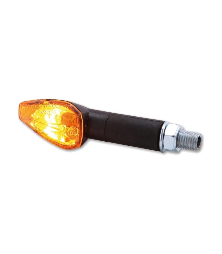 Intermitentes Highsider Peak Negro con Cristal Naranja