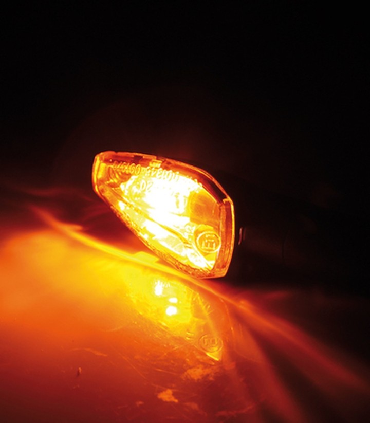 Highsider Turn Signals Peak Black with Orange Lens
