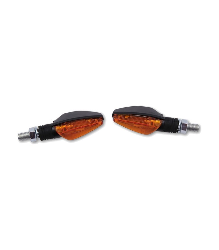 Intermitentes Highsider Toledo Negro con Cristal Naranja