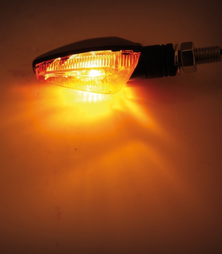 Highsider Turn Signals Toledo Black with Orange Lens