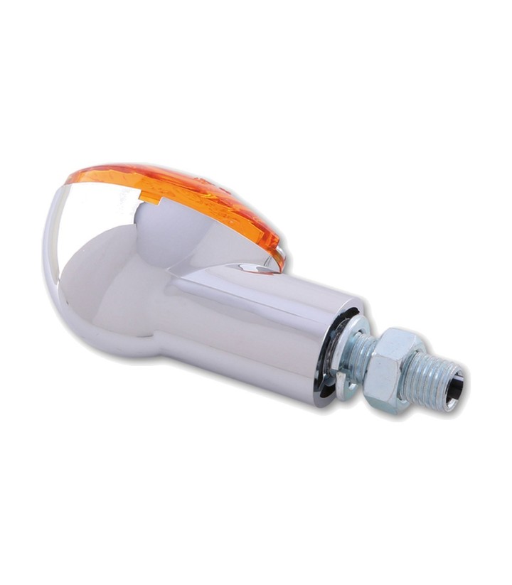 Intermitentes LED Highsider Cateye Cromado con Cristal Naranja