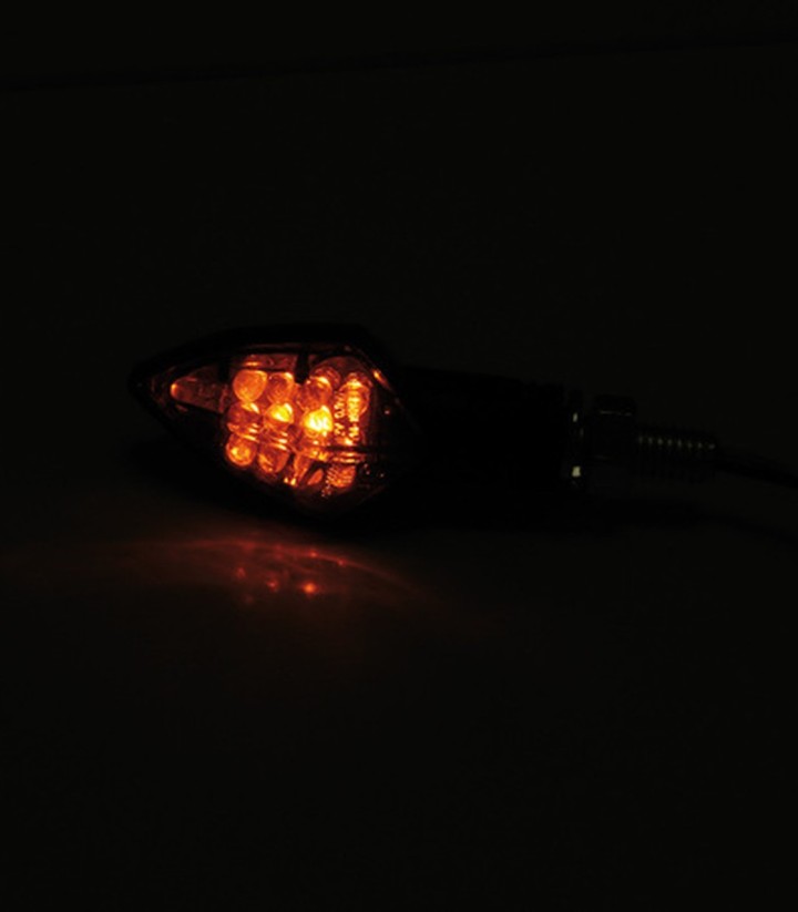 Intermitentes LED Highsider Rock Negro con Cristal Ahumado