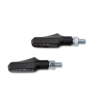LED-Blinker Highsider Shorty Fin Schwarz mit getöntem Glas