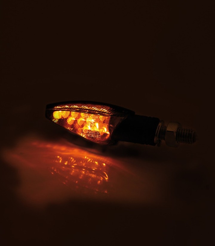 LED-Blinker Highsider Toledo Schwarz mit getöntem Glas