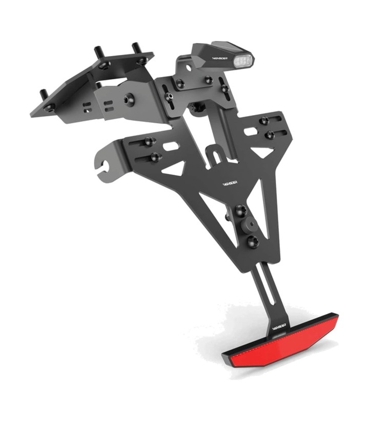 Piloto Trasero LED Highsider Split-V Negro con Cristal Transparente