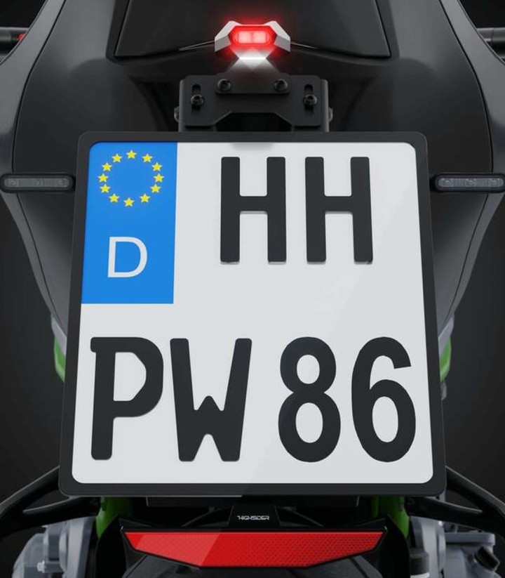 Piloto Trasero LED Highsider Split-V Negro con Cristal Transparente