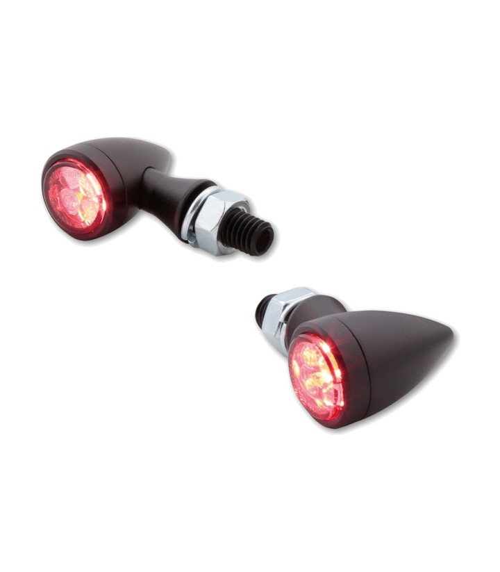 Highsider LED Tail Lights with Turn Signal Sixteen Bullet 3in1 Black with Smoked Lens