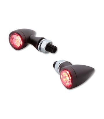 Highsider LED Tail Lights with Turn Signal Sixteen Bullet 3in1 Black with Smoked Lens